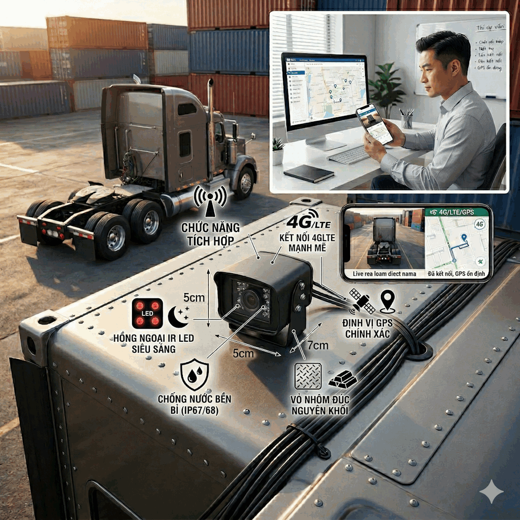 K01 Camera 4G giám sát hành trình ô tô nhỏ gọnMua Camera Giám Sát Xe Tải, Ô Tô Chuẩn Chất Lượng Cao